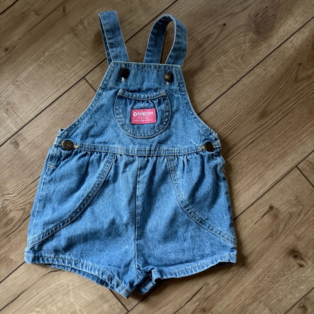 Vintage OshKosh B'gosh Overalls 4T Blue Denim Shorts